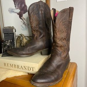 Double H Leather Mens Painter Cowboy Boots Size 11.5